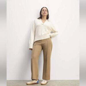98$ petite 2 XS flat front Everlane dream trouser tigers eye Women's Tan Pants